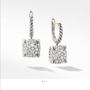 David Yurman Chatelaine drop Earrings with Pave Diamonds